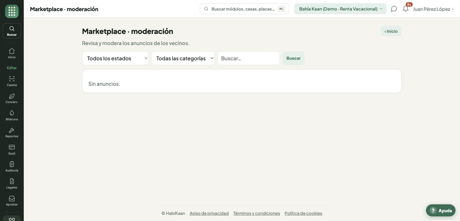 Clasificados de los vecinos, con su moderación
