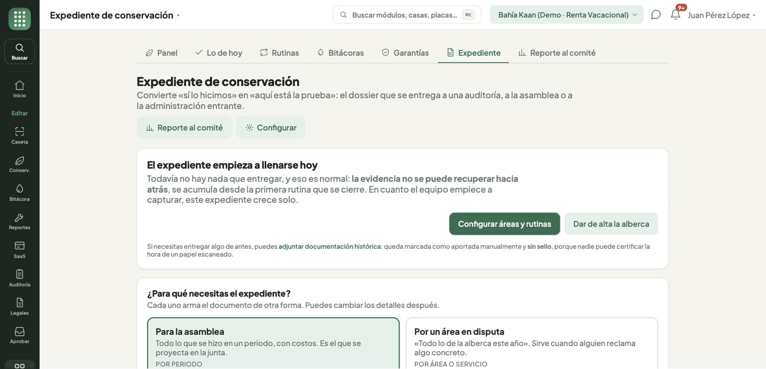 Expediente de conservación: la evidencia armada en un solo paquete
