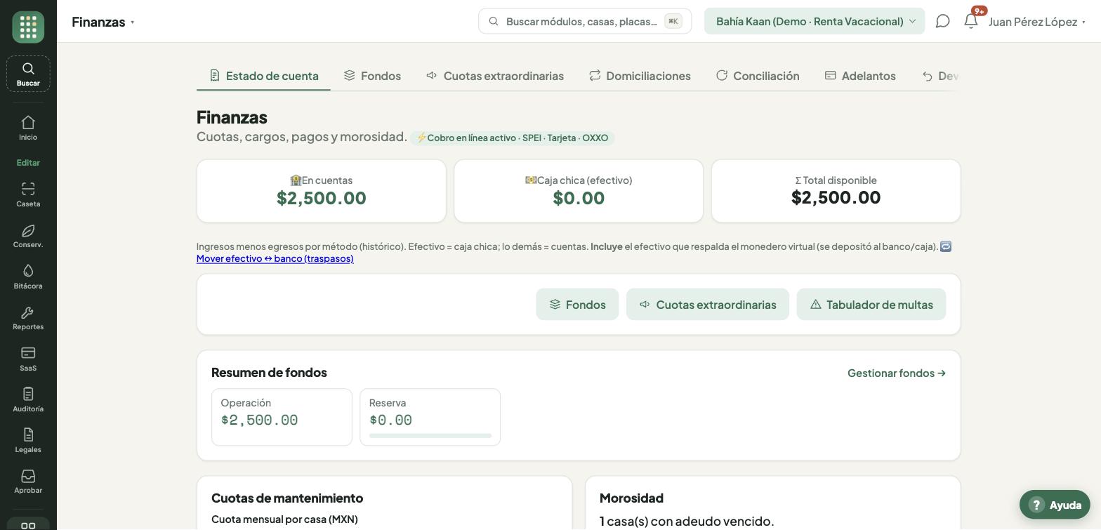 Estado de cuenta y cuotas de una casa en HabiKaan