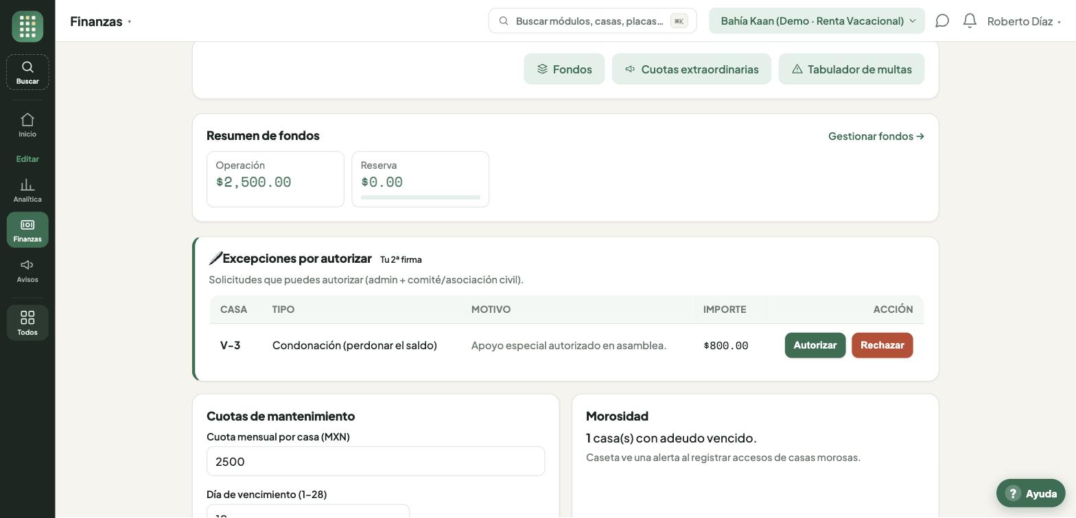 La segunda firma: las excepciones esperando la autorización del comité